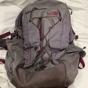 Lightly Used Lavender/Gray North Face Backpack